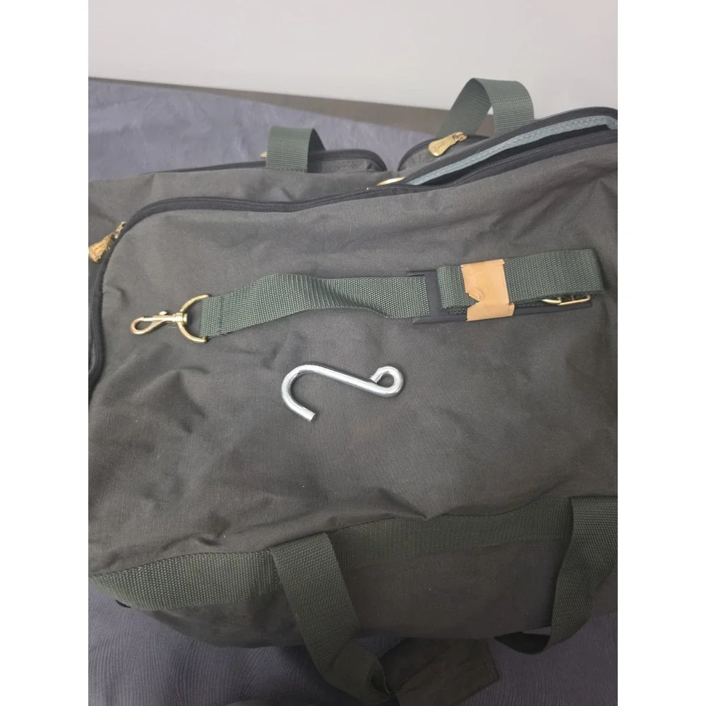 Vintage Ricardo Beverly Hills Forest Green Travel Duffel Bag Overnighter...